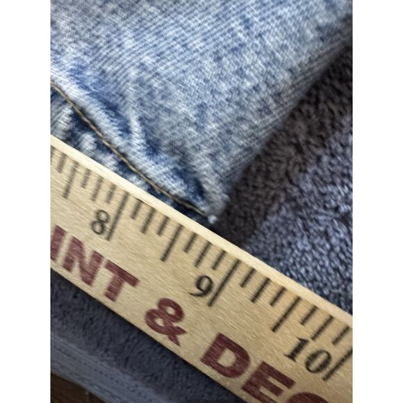 Vintage 90s Tommy Hilfiger Blue Jeans Mens Baggy 36 x 30 Flag Logo Spellout - Picture 8 of 8